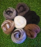 Natural Felting Wool- All Natural and blended colours Collection