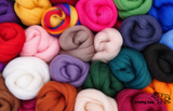 Corriedale Wool Roving - Individual colours