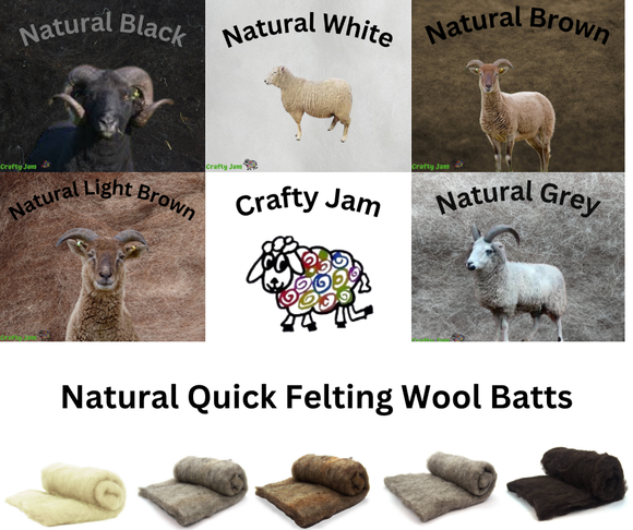 Carded Batts - Natural undyed