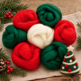 Felting Wool - Christmas shades