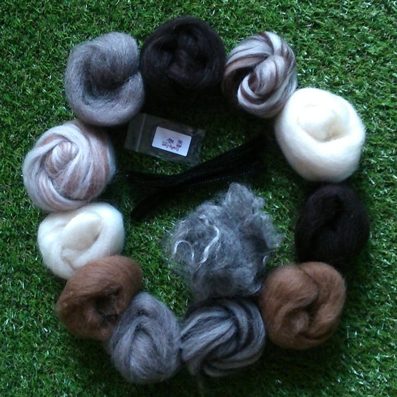 Natural 3D Animal Needle Felting Booster Kit