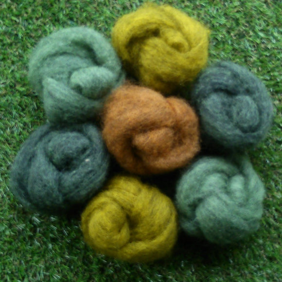 Felting Wool - Moss Mix