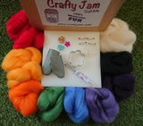 Spring Flower Brooch & Patch Needle Felting Kit