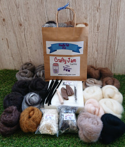 Natural 3D Animal Needle Felting & Textures Starter Kit