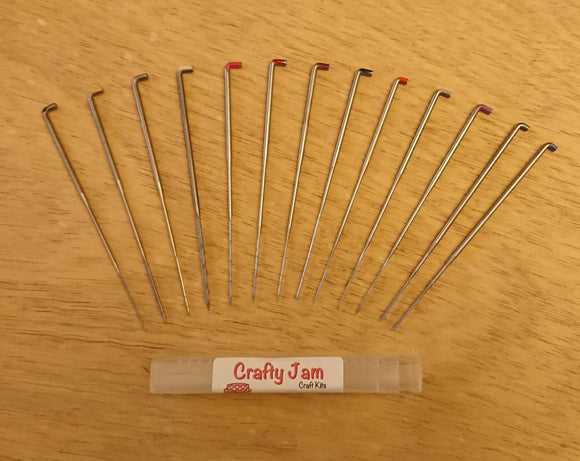 Complete Set of 13 Specialist Technical Felting Needles Reverse, Crown etc