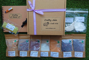 Natural Dyeing 'Experimenter's' Starter Kit for Natural Fibres 300g 6 dyes Inc. book
