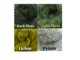 Corriedale Slivers - Individual colours