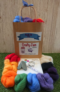 Spring Flower Brooch & Patch Needle Felting Kit