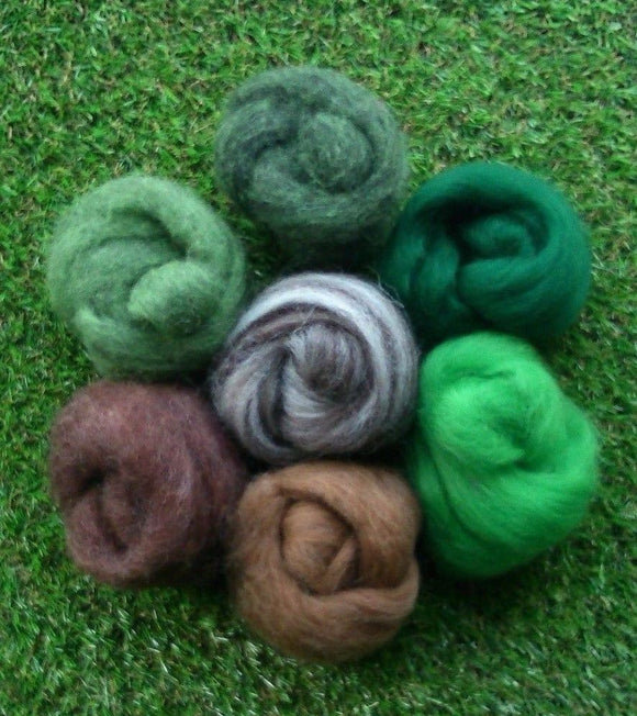 Felting Wool- Forest Mix