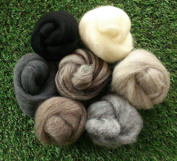 Felting Wool-  Grey Tones