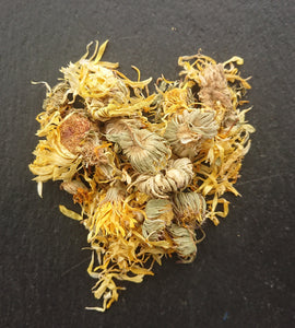 Natural Marigold Flowers Yellows & Greens