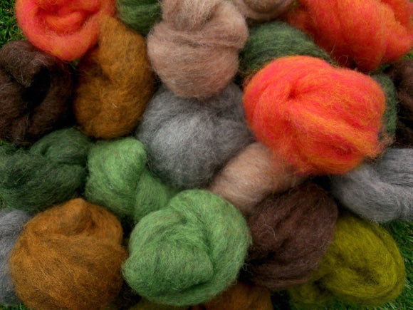Corriedale Slivers - Individual colours