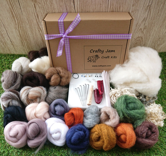 Natural 3D Animal Needle Felting Bumper Starter Kit - Boxed