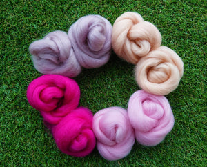 Felting wool- In the Pink mix