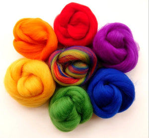 Felting Wool - Rainbow Collection