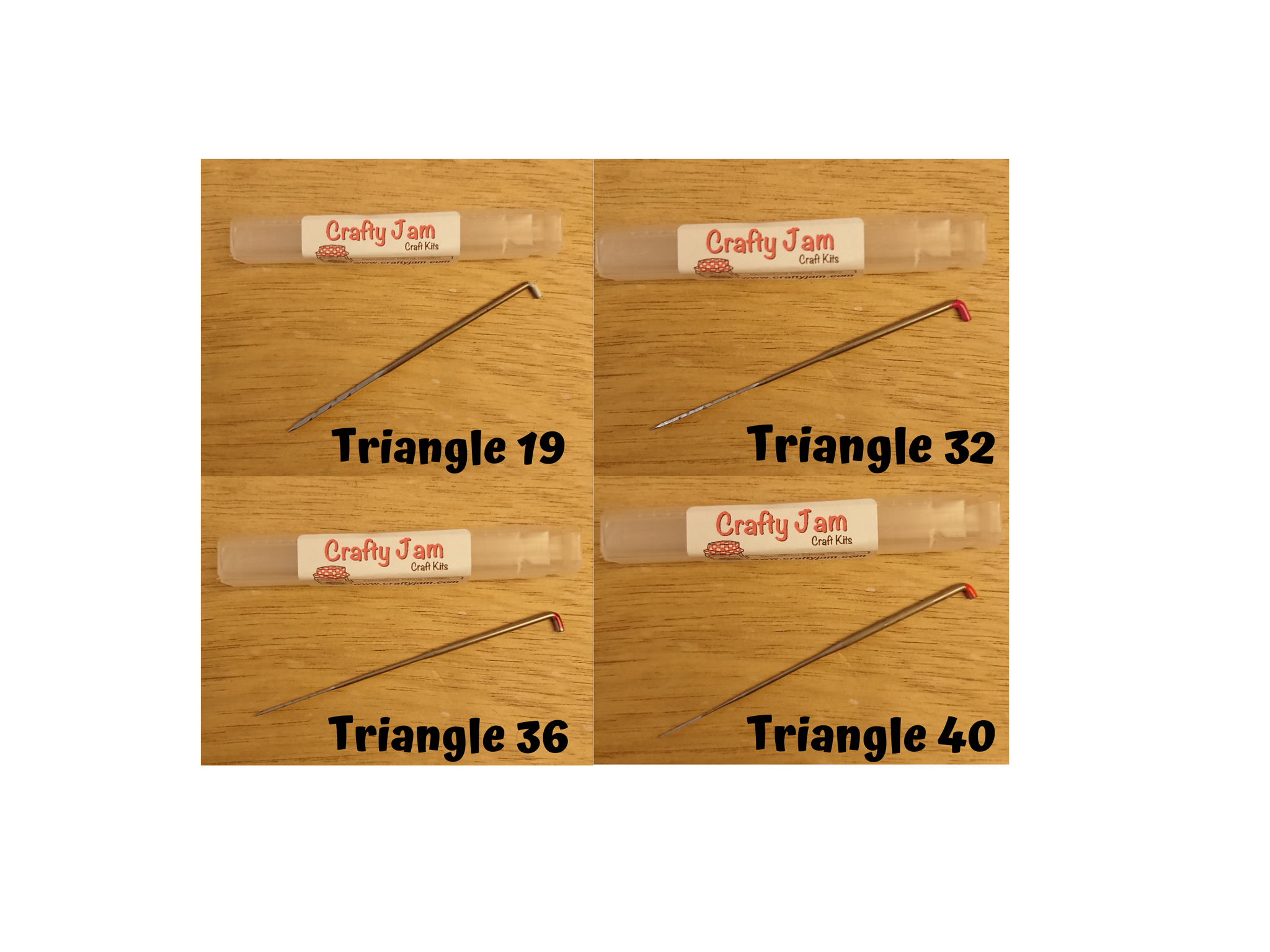 Needle Felting Starter Set, 7 fine gauge 77mm triangular barbed felting  needles.
